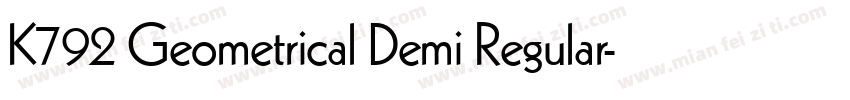 K792 Geometrical Demi Regular字体转换